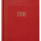 1988, libro cartonato, 144 fotocopie xerox rilegate in tela rossa, tiratura 3 esemplari numerati e firmati, 30X21,5cm