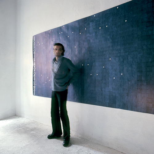 Alighiero Boetti, 1974, photo by Antonia Mulas