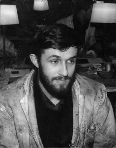 Alighiero Boetti at the Friedlander studio in Paris, 1963, photo by Annemarie Sauzeau