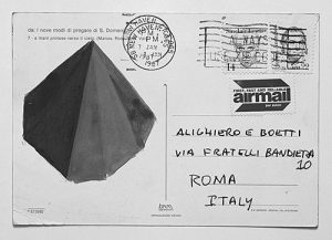 Postcard sent by Sol Lewitt to AB, courtesy Carol Lewitt