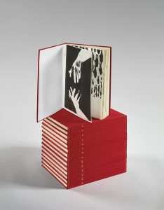 I quindici libri rossi-111, 1993-94, libri cartonati, 15 volumi rispettivamente da 111 fotocopie rilegate in tela rossa, tiratura in 100 esemplari in numeri arabi e 11 in numeri romani numerati e firmati, 15 volumi 30x21,5cm caduno