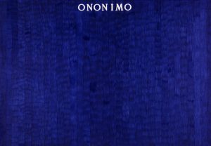 ONONIMO - 1973, penna biro blu su carta intelata 11 elementi, cm 70 X 100 cad.
