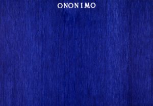ONONIMO - 1973, penna biro blu su carta intelata 11 elementi, cm 70 X 100 cad.